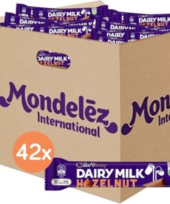 Cadbury Dairy Milk Hazelnut Chocolate Bar, 42 x 55 Grams