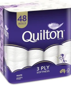 Quilton 3-Ply Toilet Tissue 48 Pack (1 x 48 Rolls)